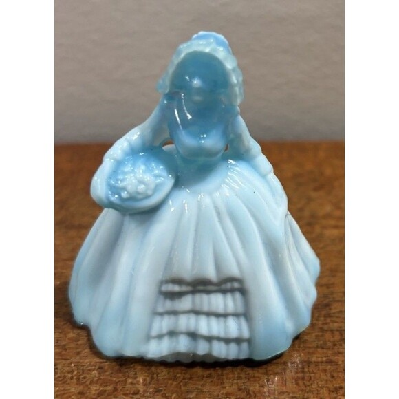 Three Vintage Boyd Art Glass Colonial Woman Doll LOT, Two Iridescents - Picture 5 of 14